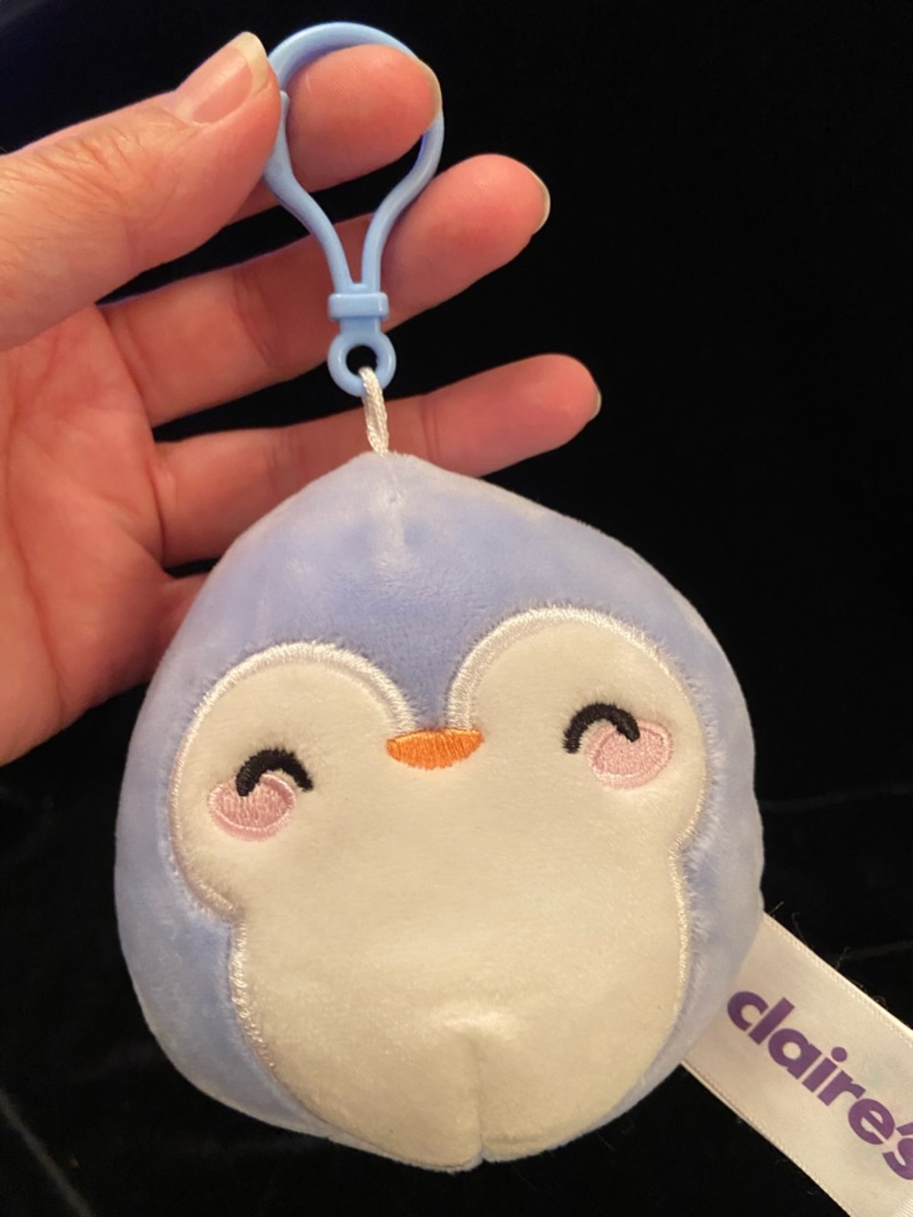Squishmallow 3.5" Helco Penguin Clip Claire's Exclusive HTF 2021 Kellytoy